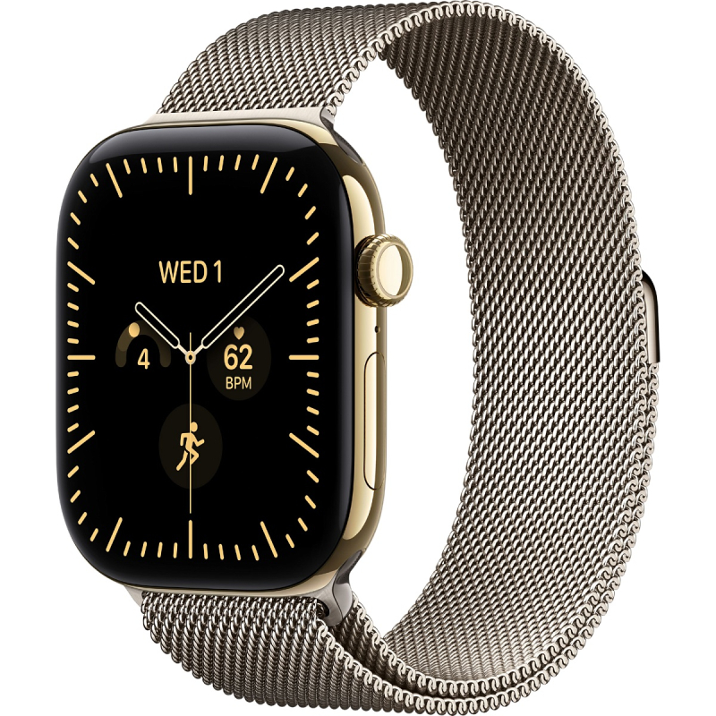 Apple Watch 12 46mm Natural Titanium / Milanese Loop