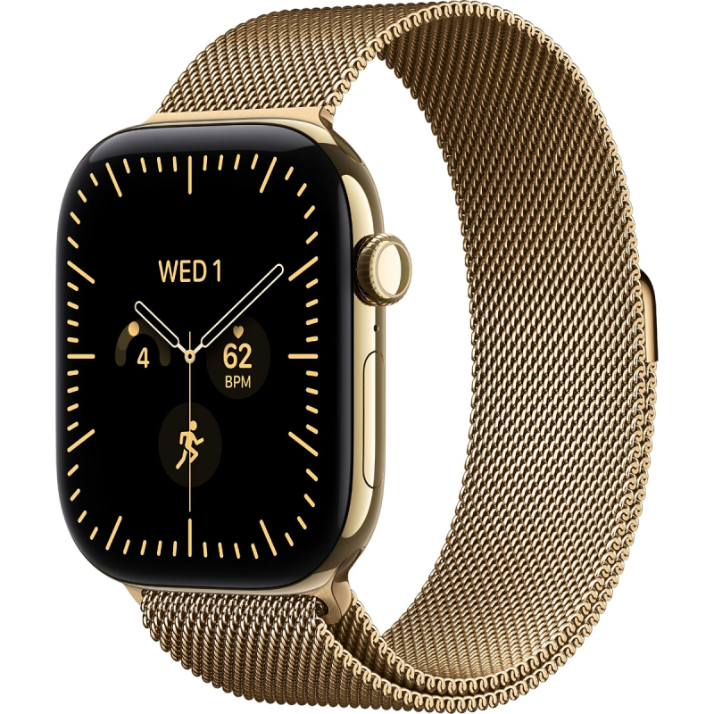Apple Watch 12 42mm Radiant Gold Titanium / Milanese Loop