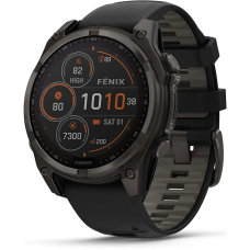 Garmin Fenix 8 AMOLED Solar Sapphire 47mm Carbon Gray DLC Titanium Black / Pebble Gray Silicone (010-02906-11 | 010-02906-70)