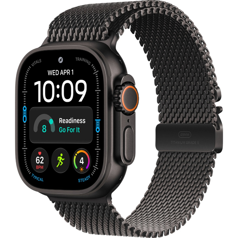 Apple Watch Ultra 4 (2026) 49mm Black Titanium Case / Milanese Loop